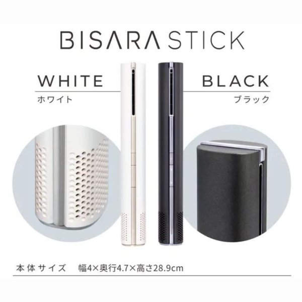 画像1: *BISARA STICK ドスティック型ドライヤー ホワイト/ブラック (1)